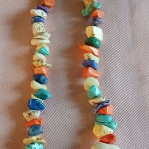 Multicolor Stone Chip Necklace for Women